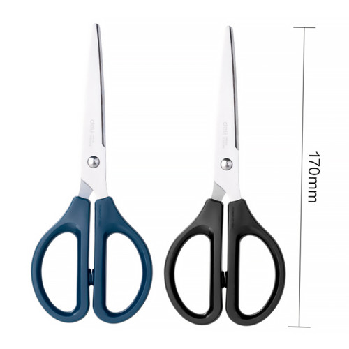 Ножницы DELI, 170 мм, пластиковые ручки, цвет ассорти