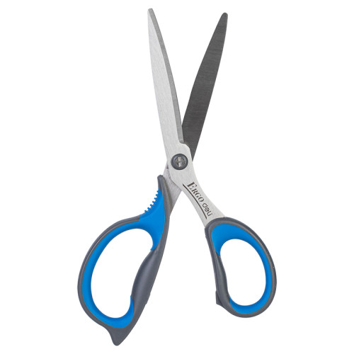 Ножницы DELI "Ergo", 210 мм, нержавеющая сталь, прорезиненные ручки, ассорти