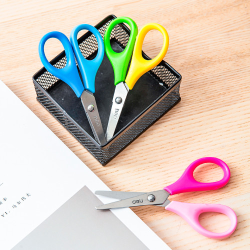 Ножницы DELI "Magic Zoo 60100" 115 мм, пластиковые ручки, цвет ассорти