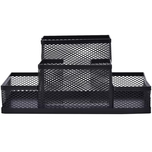 Органайзер BASY металлический на 4 отделения, 205х105х95 мм, черный