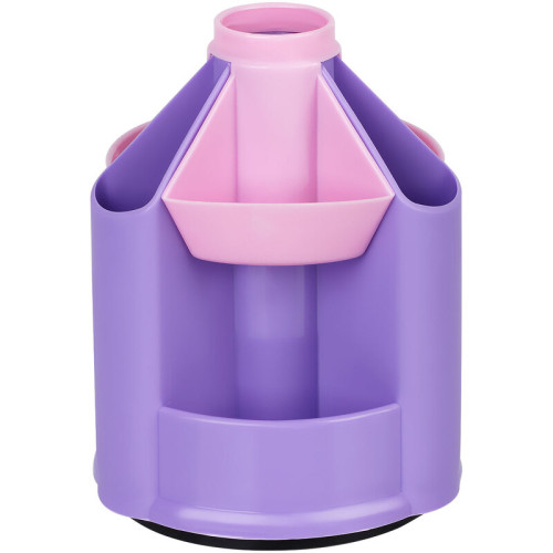 Органайзер СТАММ "Mini Desk" вращающийся, фиолетовый/розовый