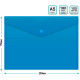 Папка-конверт на кнопке Бюрократ, А5, 180 мкм, синяя