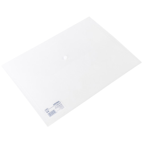 Папка-конверт на кнопке DELI "Aurora", А4, 0,12 мм, прозрачная