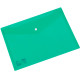 Папка-конверт на кнопке DELI "Aurora", А4, 0,16 мм, прозрачно-зеленая
