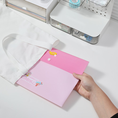 Папка-конверт на кнопке DELI "Comiko", А4, 0,16 мм, ассорти