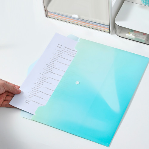 Папка-конверт на кнопке DELI "Neonup", А4, 0,16 мм, ассорти