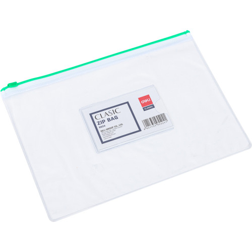 Папка-конверт на молнии DELI "Classic", А5, 0,17 мм, ассорти