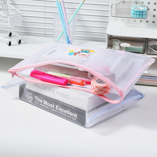 Папка-конверт на молнии DELI "Comiko", А4, 0,3 мм, сетка, ПВХ,  ассорти