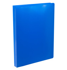 Папка на 4-х кольцах Silwerhof, пластиковая, 500 мкм, корешок 30 мм, синяя