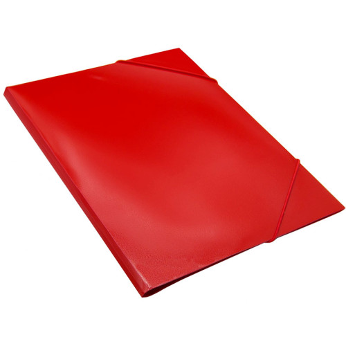 Папка на резинке Silwerhof, А4 пластиковая, 500 мкм, корешок 15 мм., красная