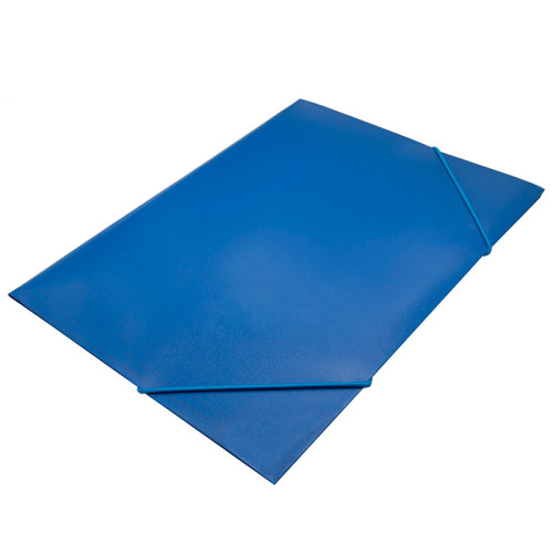 Папка на резинке Silwerhof, А4 пластиковая, 500 мкм, корешок 15 мм., синяя