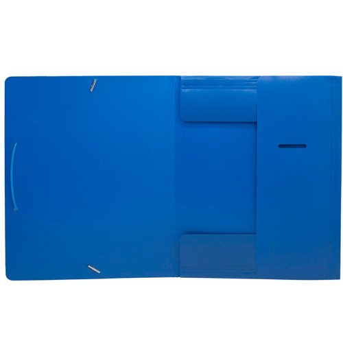 Папка на резинке Silwerhof, А4 пластиковая, 500 мкм, корешок 15 мм., синяя