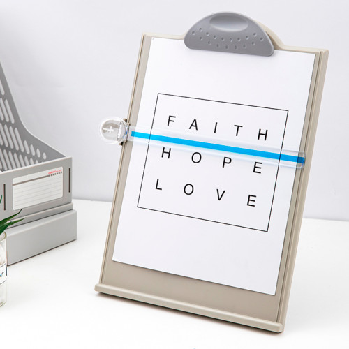 Папка-планшет DELI А4, пластиковая, с подставкой, серая