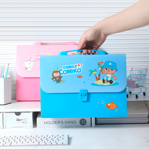 Папка-портфель DELI "Comiko", А4, 13 отделений, 0,60 мм, ассорти