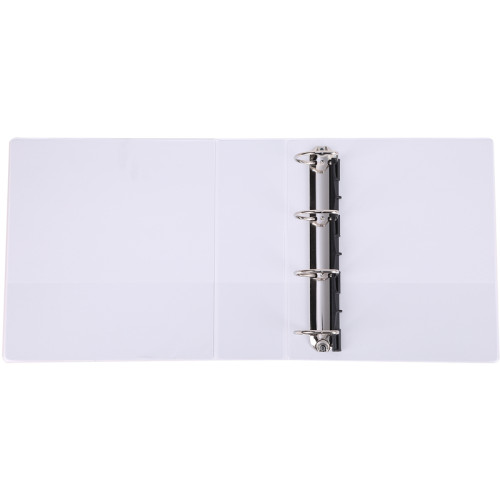 Папка презентационная DELI на 4-х кольцах, А4, с кармашком, корешок 98 мм, белая