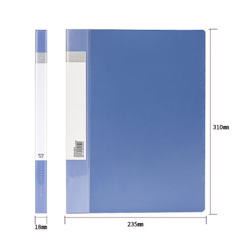 Папка с боковым зажимом Deli, внутренний карман, А4, синяя