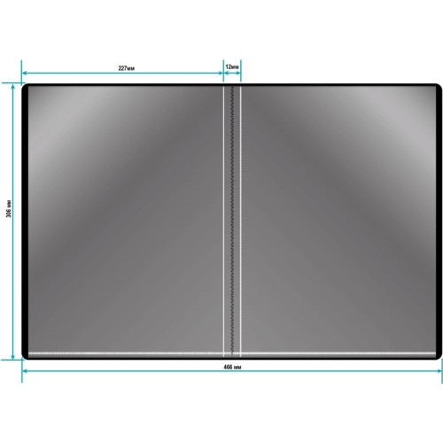 Папка с файлами Бюрократ на 10 вкладышей, 600 мкм, черная