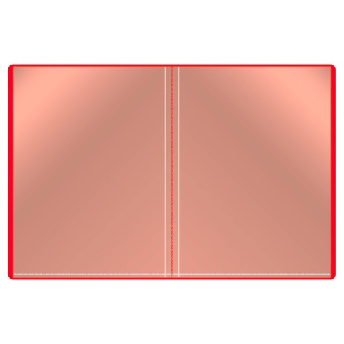 Папка с файлами Бюрократ на 10 вкладышей, 600 мкм, красная