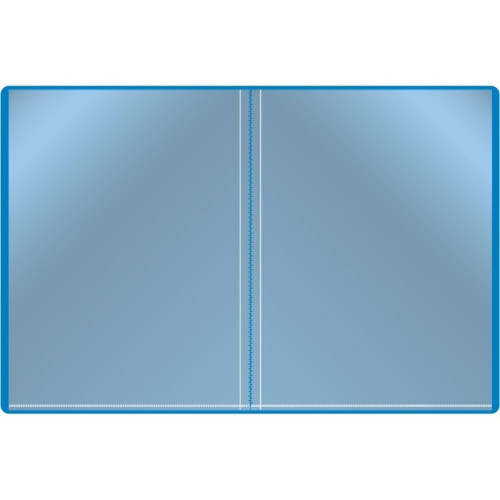 Папка с файлами Бюрократ на 10 вкладышей, 600 мкм, синяя