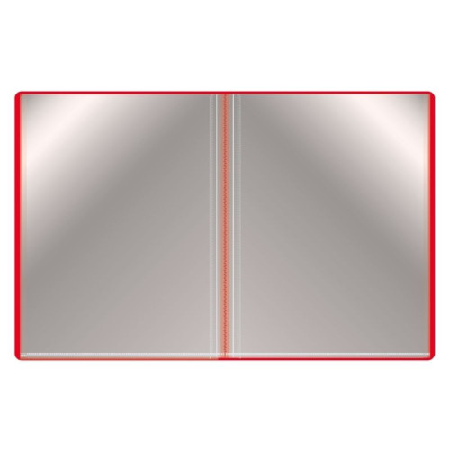 Папка с файлами Бюрократ на 40 вкладышей, 650 мкм, красная