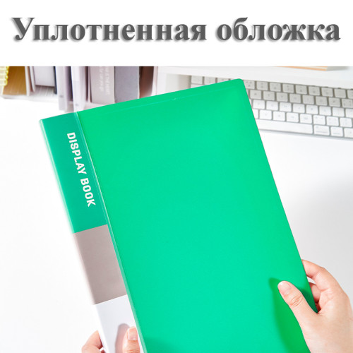Папка с файлами DELI "Classic" на 20 вкладышей, 0,5 мм, зеленая