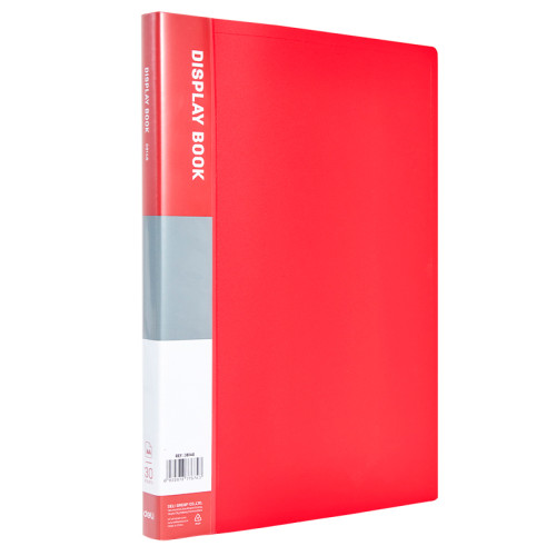 Папка с файлами DELI "Classic" на 30 вкладышей, 0.5 мм, красная