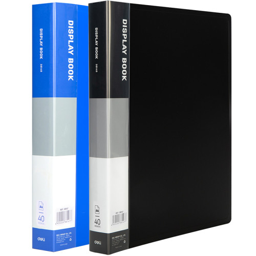 Папка с файлами DELI "Classic" на 40 вкладышей, 0.6 мм, ассорти