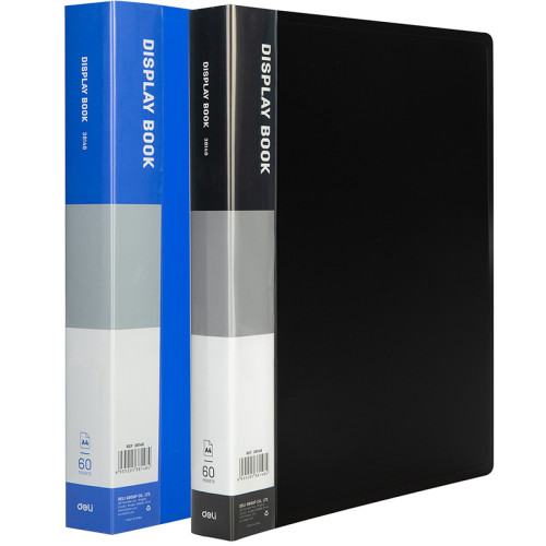 Папка с файлами DELI "Classic" на 60 вкладышей, 0,7 мм, ассорти