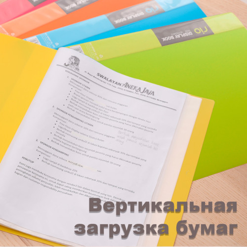 Папка с файлами DELI "Rio" на 30 вкладышей, ассорти