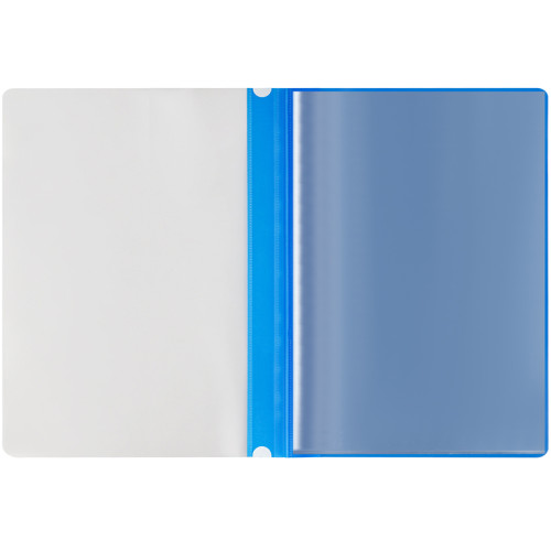 Папка с файлами СТАММ на 10 вкладышей с перфорацией, синяя