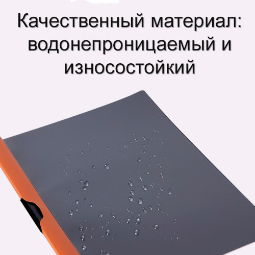 Папка с клипом DELI А4 для сшивания листов, 300 мкм, корешок 10 мм, ассорти