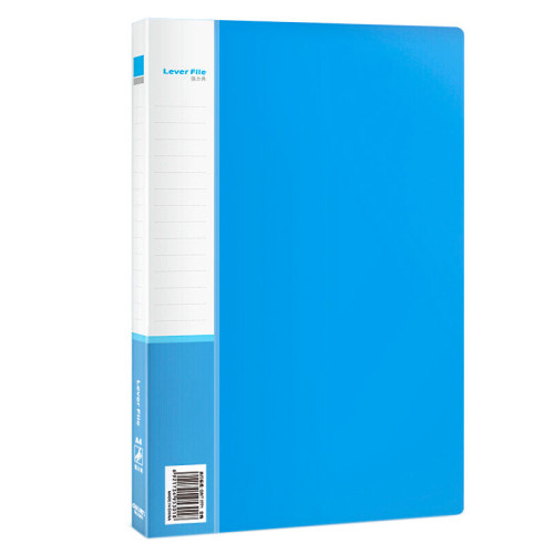 Папка с зажимом DELI, A4, 15 мм, 700 мкм, внутренний и торцевой карман, синяя