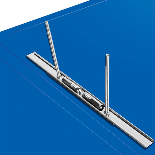 Папка-скоросшиватель с пружинным механизмом Бюрократ, А4, 500 мкм, торц. наклейка, синяя