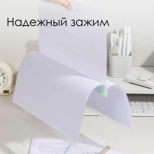 Папка-скрепкошина DELI А4 для сшивания листов, корешок 6 мм, синяя