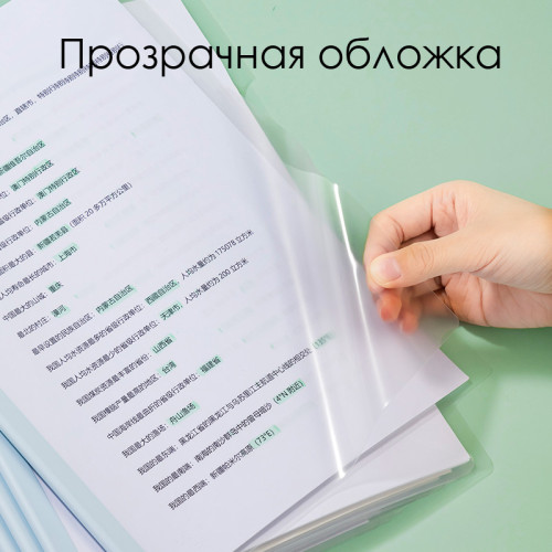 Папка-скрепкошина DELI А4 для сшивания листов, корешок 6 мм, синяя