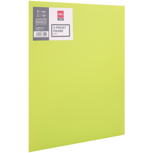 Папка-уголок Deli "RIO", А4, 2 кармана, 400 мкм, ассорти