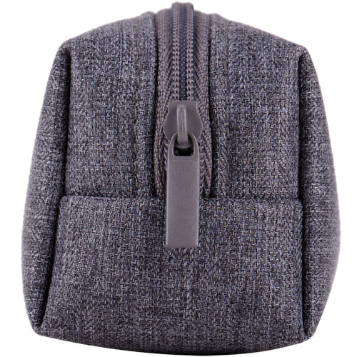 Пенал 1 отделение Deli, 190х50х50 мм, на молнии, серый