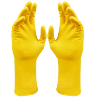 Перчатки резиновые OfficeClean, желтые, размер L