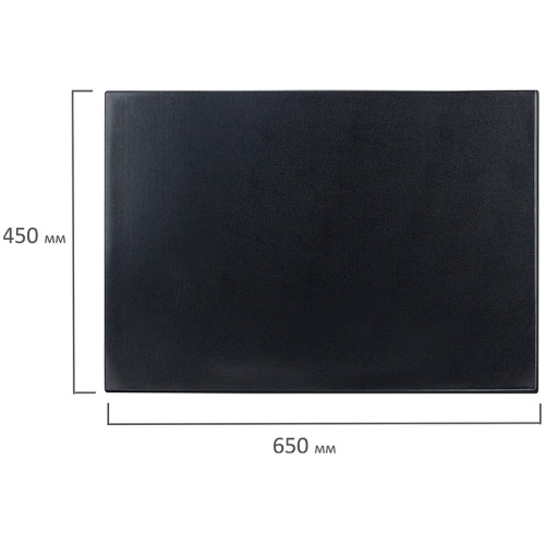 Покрытие настольное BRAUBERG 45 х 65 см, черное, с прозрачным верхом