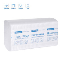Полотенца бумажные OfficeClean "Professional", V-сложение, 1-сл, 250 л/пач., 21х21.6 см, белые