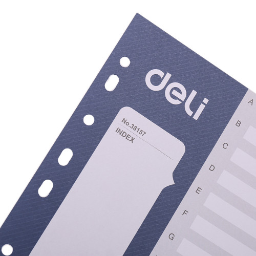 Разделитель пластиковый DELI, A-Z, А4, 20 листов, серый
