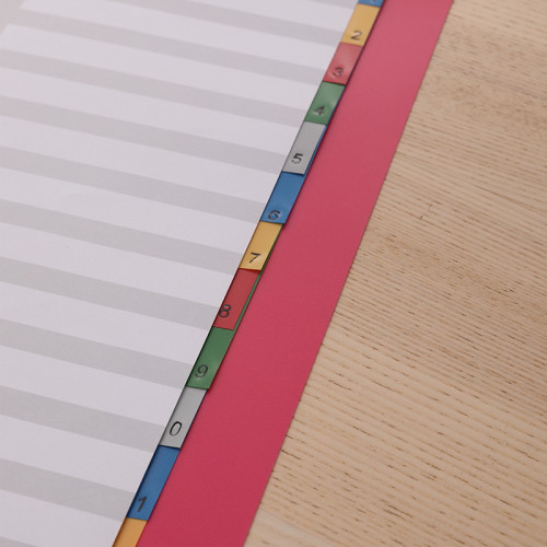 Разделитель пластиковый DELI, А4, 12 листов, цветной