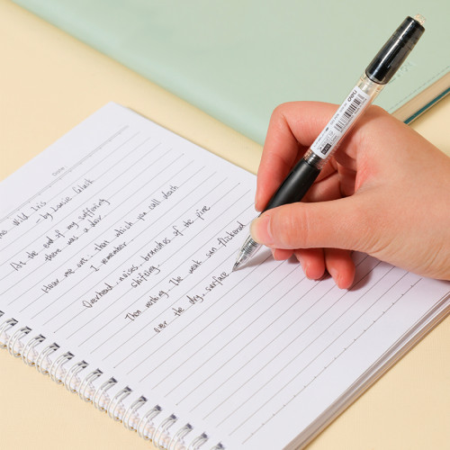 Ручка гелевая DELI "Lineum" 0,5 мм, автоматическая, черная