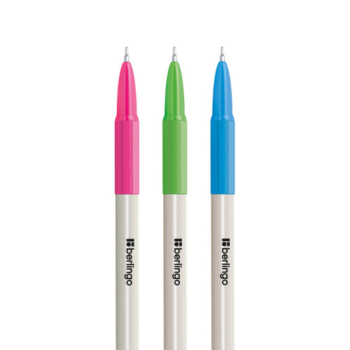 Ручка шариковая BERLINGO "Perlamutik Pro" 0,7 мм, синяя, грип, ассорти