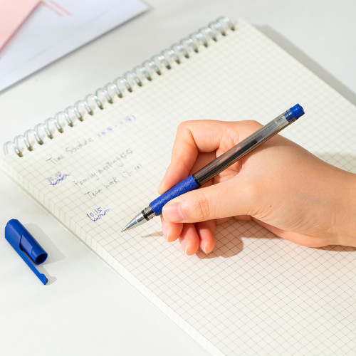 Ручка шариковая DELI "Arrow Q01630", 0,7 мм, синяя, грип 