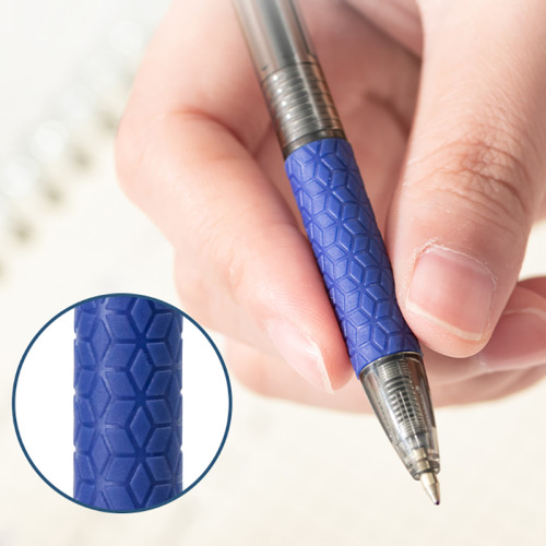 Ручка шариковая DELI "Arrow Q01930" автоматическая, 0,7 мм, синяя, грип