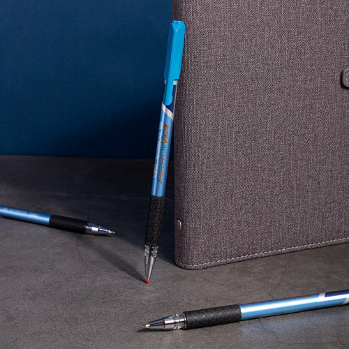 Ручка шариковая DELI "Arrow Q10", 0,7 мм, синяя, грип