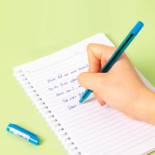 Ручка шариковая DELI "Flickwell Q100", 0.7 мм, синяя