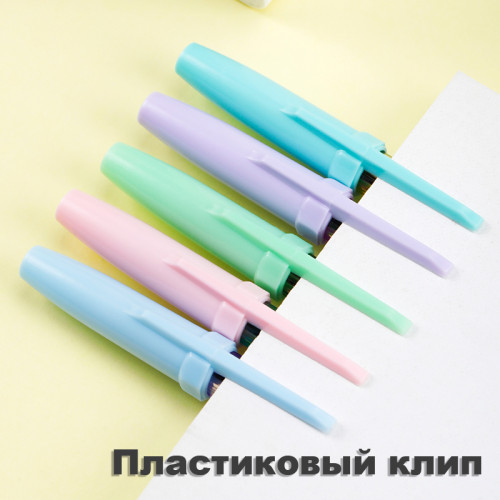Ручка шариковая DELI "Macaron"Q6C-BL, 0,7 мм, тонированный корпус, синяя