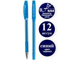 Ручка шариковая DELI "Q130", 0.7 мм, синяя, грип